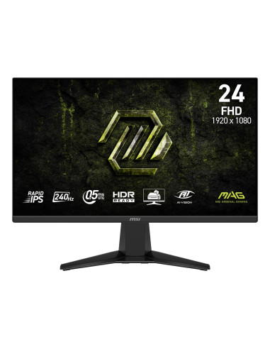 LCD Monitor, MSI, 23.8 ", 1920 x 1080 pixels, Full HD, Native aspect ratio 16:9, LCD, Flat, MAG245FX24