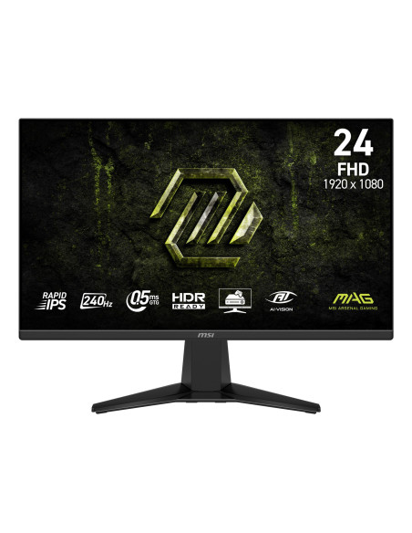 LCD Monitor, MSI, 23.8 ", 1920 x 1080 pixels, Full HD, Native aspect ratio 16:9, LCD, Flat, MAG245FX24