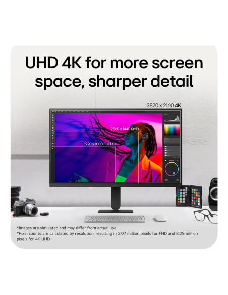 LCD Monitor, LG, 27 ", 3840 x 2160 pixels, 4K Ultra HD, Native aspect ratio 16:9, LCD, Flat, 27U710B-B