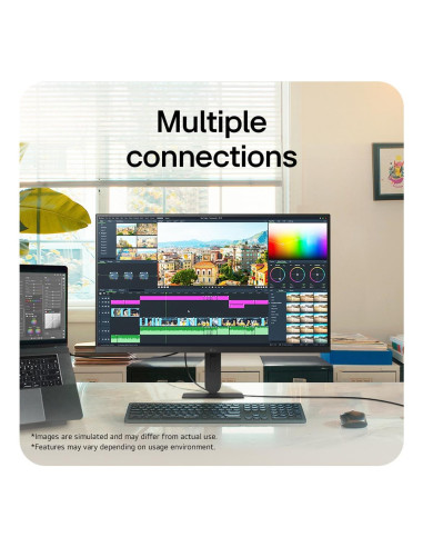 LCD Monitor, LG, 27 ", 3840 x 2160 pixels, 4K Ultra HD, Native aspect ratio 16:9, LCD, Flat, 27U710B-B