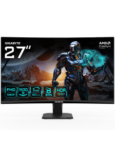 LCD Monitor, GIGABYTE, GS27FC Gaming Monitor, 27", Gaming/Curved, Panel VA, 1920x1080, 16:9, 180Hz, Matte, 1 ms, Tilt, Colour B