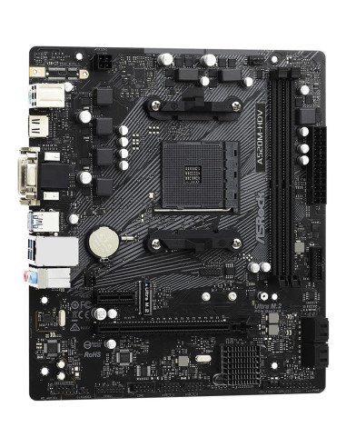Mainboard, ASROCK, AMD A520, SAM4, Micro-ATX, Memory DDR4, Memory slots 2, 1xPCI-Express 3.0 1x, 1xPCI-Express 3.0 16x, 1xM.2, 