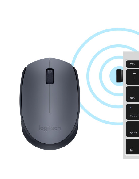 MOUSE USB OPTICAL WRL M170/GREY 910-004642 LOGITECH