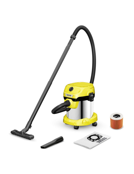 Vacuum Cleaner, KARCHER, Suction power 220 AW, Input power 1000 W, Dust capacity 15 L, Drum vacuum, Cleaning type Dry&wet, Dust