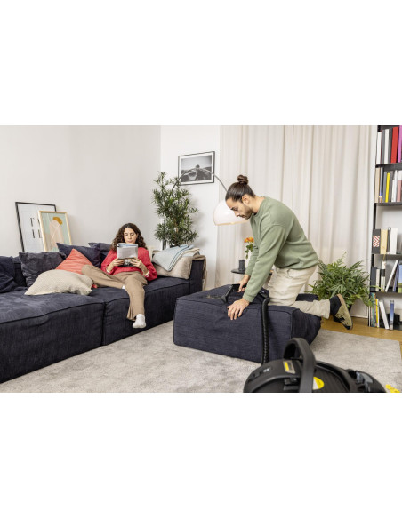 Vacuum Cleaner, KARCHER, Input power 1000 W, Dust capacity 4 L, Drum vacuum, Cleaning type Dry&wet, Dust container Bagless, Col