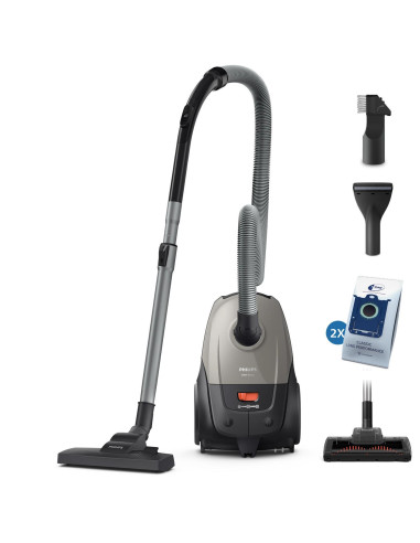 Vacuum Cleaner, PHILIPS, Input power 850 W, Dust capacity 3 L, Cylinder vacuum, Cleaning type Dry, Dust container Dust bag, Col