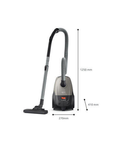 Vacuum Cleaner, PHILIPS, Input power 850 W, Dust capacity 3 L, Cylinder vacuum, Cleaning type Dry, Dust container Dust bag, Col