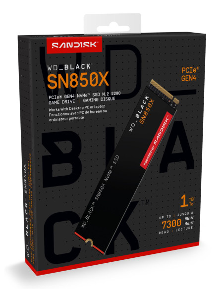 SSD, SANDISK, 600xTBW rating, Read speed 7300 MB/s, Write speed 6300 MB/s, NVMe Yes, PCI Express 4.0, M.2, 1000 GB, POWERED BY 