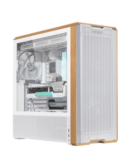 Case, LIAN LI, ATX/EATX/SSI EEB, White/Wood, Midi Tower, PC, Lian Li Lancool LAN217W White (G99.LAN217W.00), G99.LAN217W.00