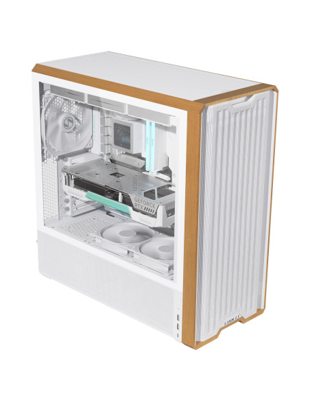 Case, LIAN LI, ATX/EATX/SSI EEB, White/Wood, Midi Tower, PC, Lian Li Lancool LAN217W White (G99.LAN217W.00), G99.LAN217W.00