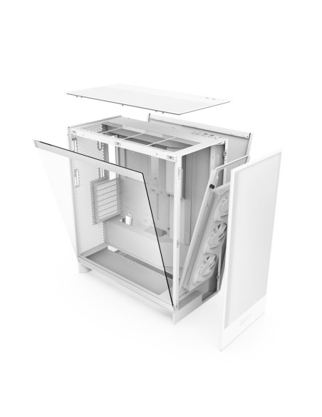 Case, NZXT, H7 Flow RGB, MidiTower, ATX, EATX, MicroATX, MiniITX, Colour White, CM-H72FW-R1