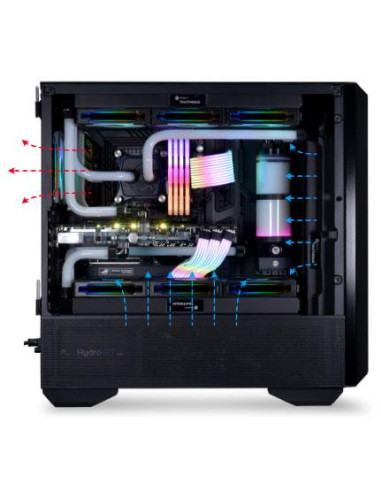 Case, LIAN LI, ATX/micro ATX/Mini-ITX/EATX, Black/Transparent, Midi Tower, PC, Lian Li Lancool III RGB Black (G99.LAN3RX.00), G