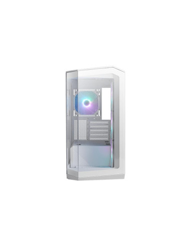 Case, MSI, MidiTower, Case product features Transparent panel, Not included, MicroATX, Colour White, MAGPANOM100RPZWHITE