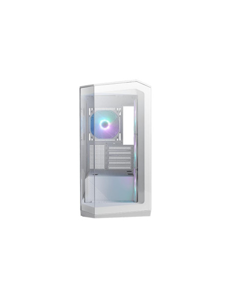 Case, MSI, MidiTower, Case product features Transparent panel, Not included, MicroATX, Colour White, MAGPANOM100RPZWHITE