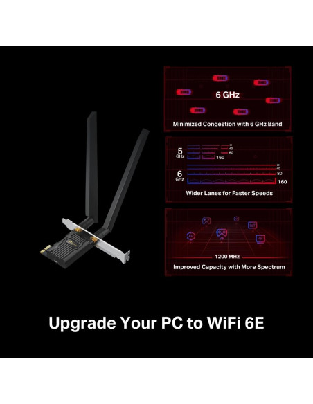 WRL ADAPTER 5400MBPS WI-FI 6E/ARCHER TXE72E TP-LINK