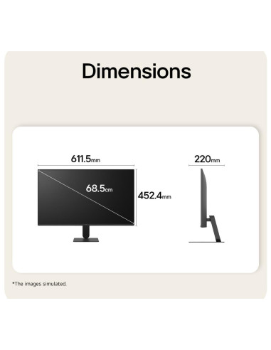 LCD Monitor, LG, 27 ", 1920 x 1080 pixels, Full HD, Native aspect ratio 16:9, LCD, Flat, 27U411B-B