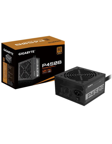 Power Supply, GIGABYTE, P450B, 450 Watts, Efficiency 80 PLUS BRONZE, GP-P450B