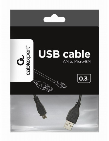 CABLE USB2 TO MICRO-USB 0.3M/CCP-MUSB2-AMBM-0.3M GEMBIRD