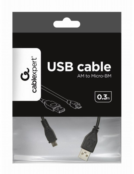 CABLE USB2 TO MICRO-USB 0.3M/CCP-MUSB2-AMBM-0.3M GEMBIRD
