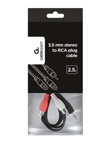 CABLE AUDIO 3.5MM TO 2RCA 2.5M/CCA-458-2.5M GEMBIRD