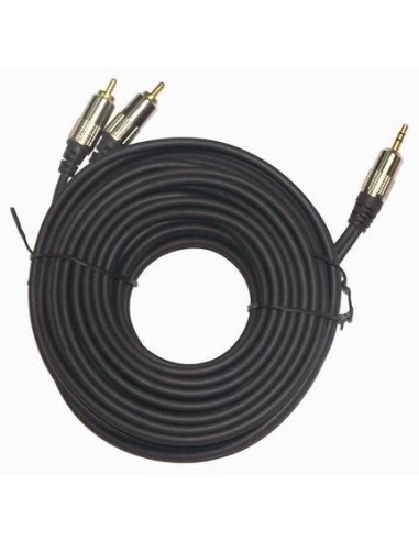 CABLE AUDIO 3.5MM TO 2RCA 1.5M/GOLD CCA-352-1.5M GEMBIRD