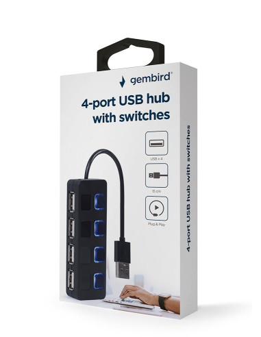 I/O HUB USB2 4PORT/UHB-U2P4-05 GEMBIRD
