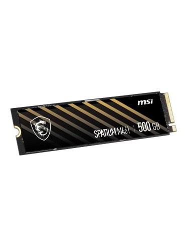 SSD, MSI, SPATIUM M461, 500 GB, M.2, PCI Express 4.0, NVMe Yes, Write speed 1700 MB/s, Read speed 4700 MB/s, MTBF 1500000 h, 11