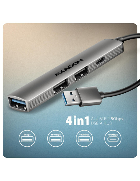 I/O HUB USB3.2 4PORT/0.12M HUE-STA AXAGON
