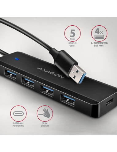 I/O HUB USB TRAVEL/0.19M HUE-C1A AXAGON