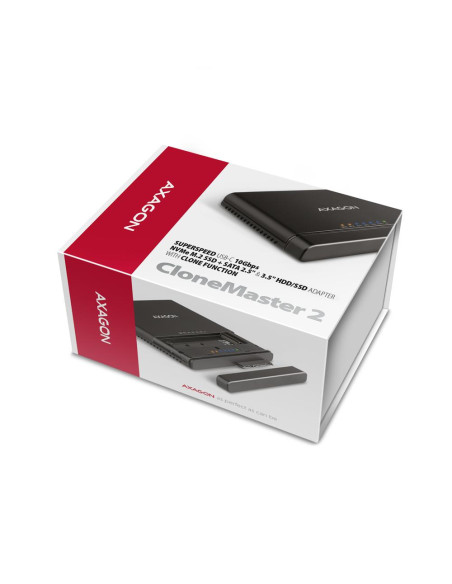 SSD ACC ADAPTER USB-C/M.2&SATA/10GBPS 0.1M ADSA-CC AXAGON