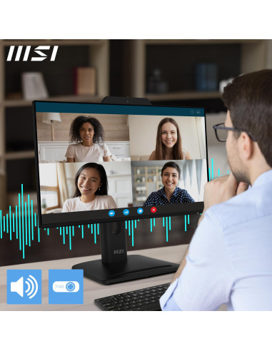LCD Monitor, MSI, PRO MP242PMG, 23.8", Business, Panel IPS, 1920x1080, 16:9, 120 Hz, 1 ms, Speakers, PROMP242PMG