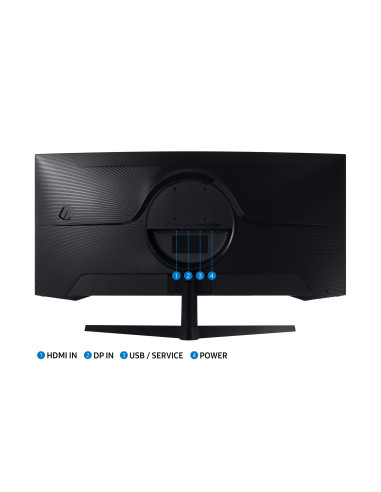LCD Monitor, SAMSUNG, Odyssey G5, 34", Gaming/Curved/21 : 9, Panel VA, 3440x1440, 21:9, 1 ms, Tilt, Colour Black, LC34G55TWWPXE
