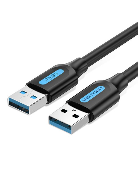 CABLE USB3.0 MALE TO MALE/0.5M BLACK CONBD VENTION
