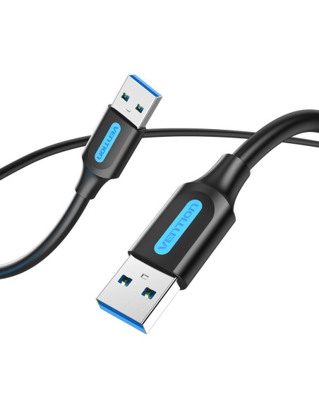 CABLE USB3.0 MALE TO MALE/0.5M BLACK CONBD VENTION