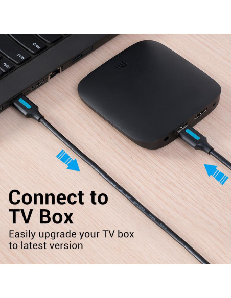 CABLE USB3.0 MALE TO MALE/0.5M BLACK CONBD VENTION