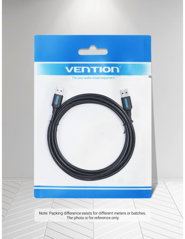 CABLE USB3.0 MALE TO MALE/0.5M BLACK CONBD VENTION