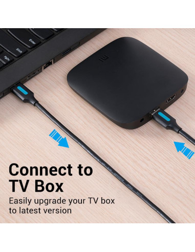 CABLE USB2.0 MALE TO MALE/2M BLACK COJBH VENTION