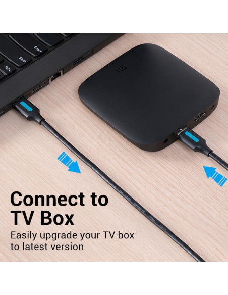 CABLE USB2.0 MALE TO MALE/2M BLACK COJBH VENTION