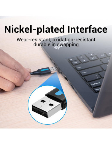CABLE USB2.0 MALE TO MALE/2M BLACK COJBH VENTION