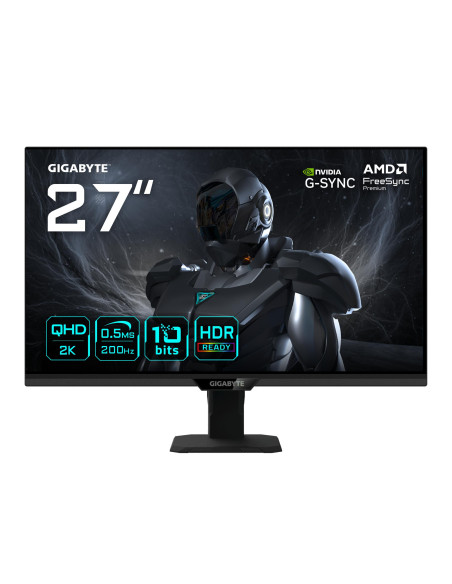 LCD Monitor, GIGABYTE, 27 ", 2560 x 1440 pixels, Quad HD, Native aspect ratio 16:9, LED, Flat, G27Q20TEK