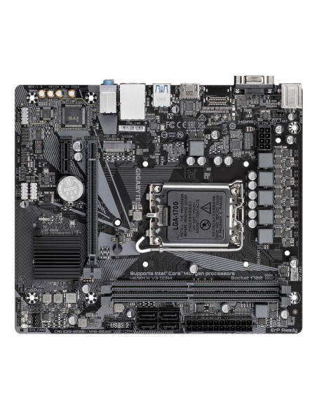 Mainboard, GIGABYTE, Intel H610, LGA1700, Micro-ATX, Memory DDR4, Memory slots 2, 1xPCI-Express 3.0 1x, 1xPCI-Express 4.0 16x, 