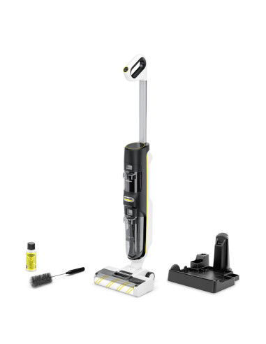 Vacuum Cleaner, KARCHER, FCV 4, Dry&wet, 3-in-1 stick vacuum, White/Black, Bagless, Battery, 1.056-131.0