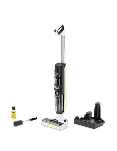 Vacuum Cleaner, KARCHER, FCV 4, Dry&wet, 3-in-1 stick vacuum, White/Black, Bagless, Battery, 1.056-131.0