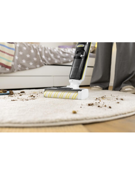 Vacuum Cleaner, KARCHER, FCV 4, Dry&wet, 3-in-1 stick vacuum, White/Black, Bagless, Battery, 1.056-131.0