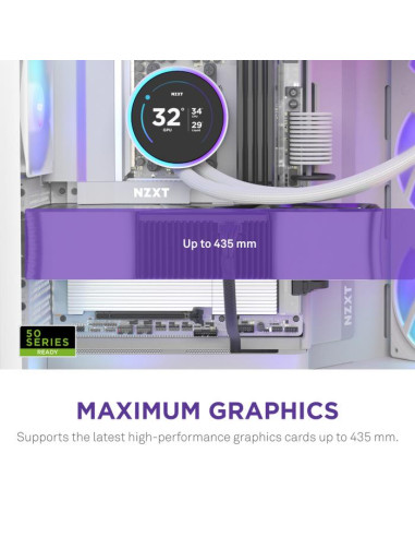 Case, NZXT, ATX/micro ATX/Mini-ITX/EATX, White, Midi Tower, PC, CM-H92FW-R1