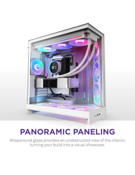Case, NZXT, ATX/micro ATX/Mini-ITX/EATX, White, Midi Tower, PC, CM-H92FW-R1