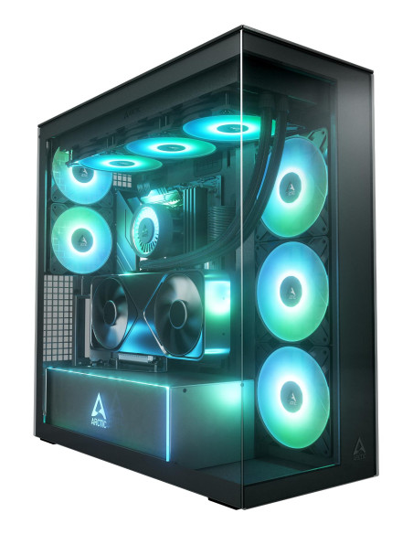 Case, ARCTIC, EATX, Black, Midi Tower, PC, Xtender VG (Mirror Black), ACPCC00019A