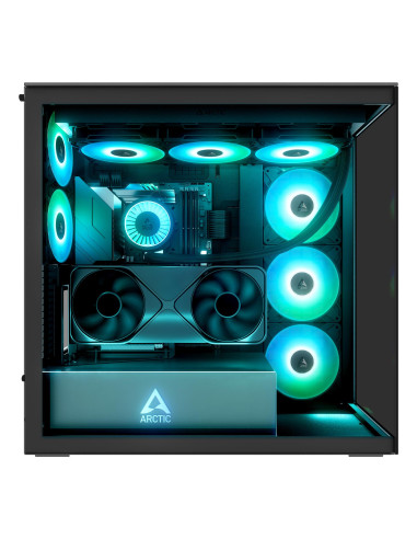 Case, ARCTIC, EATX, Black, Midi Tower, PC, Xtender VG (Mirror Black), ACPCC00019A