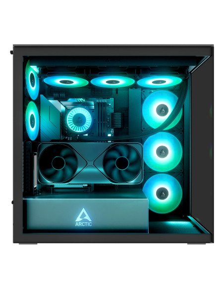 Case, ARCTIC, EATX, Black, Midi Tower, PC, Xtender VG (Mirror Black), ACPCC00019A