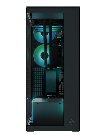 Case, ARCTIC, Xtender VG (Black), Case product features Transparent panel, Not included, Colour Black, ACPCC00016A